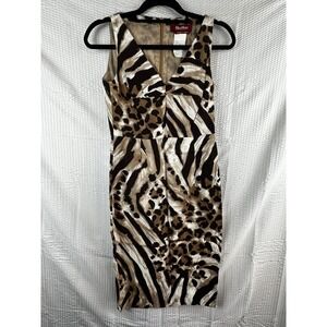 Max Mara studio animal print dress‎ size 6